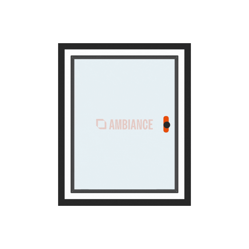 Animation showing an Ambiance Tilt and Turn window opening