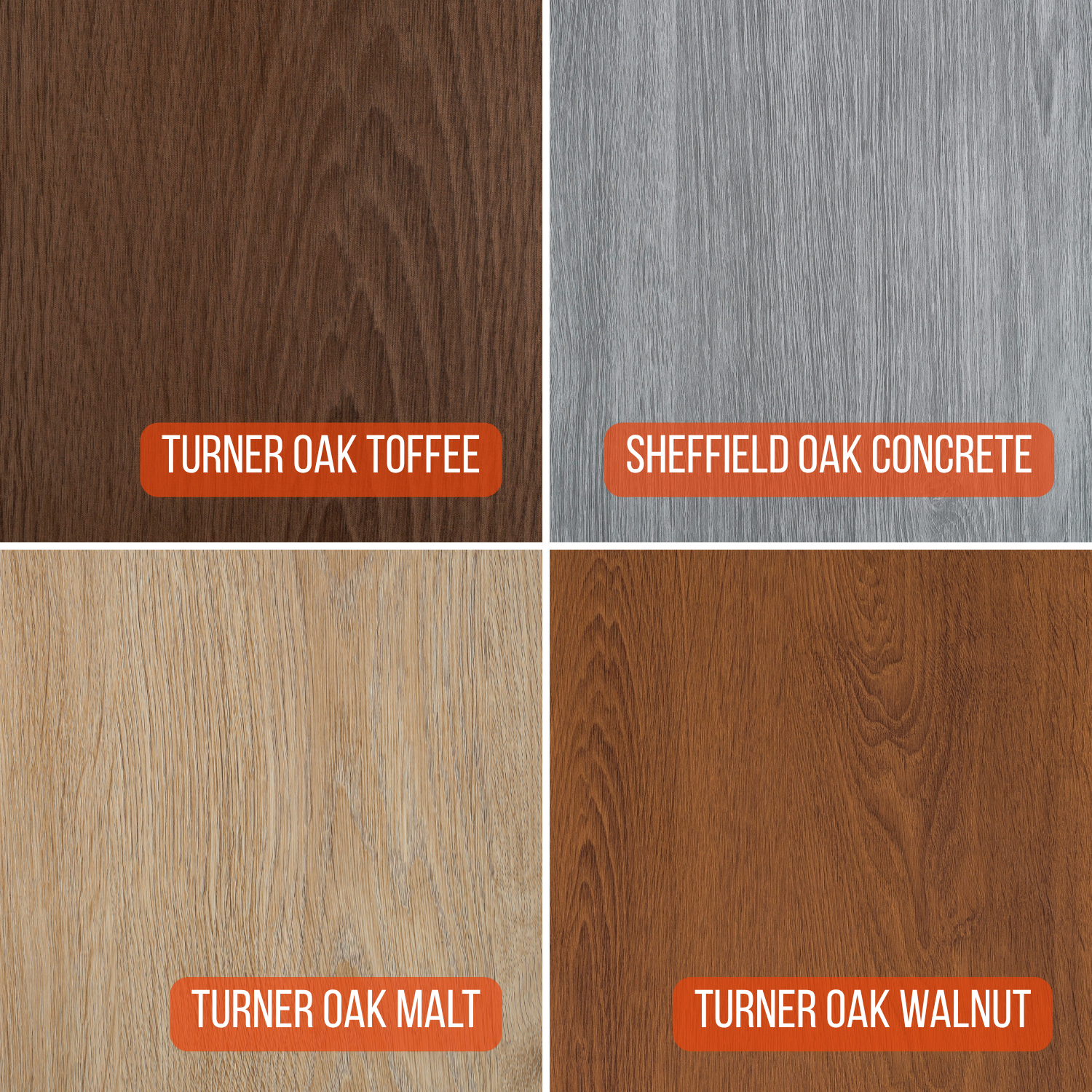 Ambiance uPVC wood-look window swatches